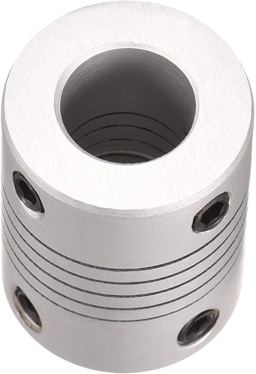 sourcing map 5Stk. 6.35mm zu 10mm Aluminiumlegierung Stab Flexibel Kupplung Motorsteckerverbindung L