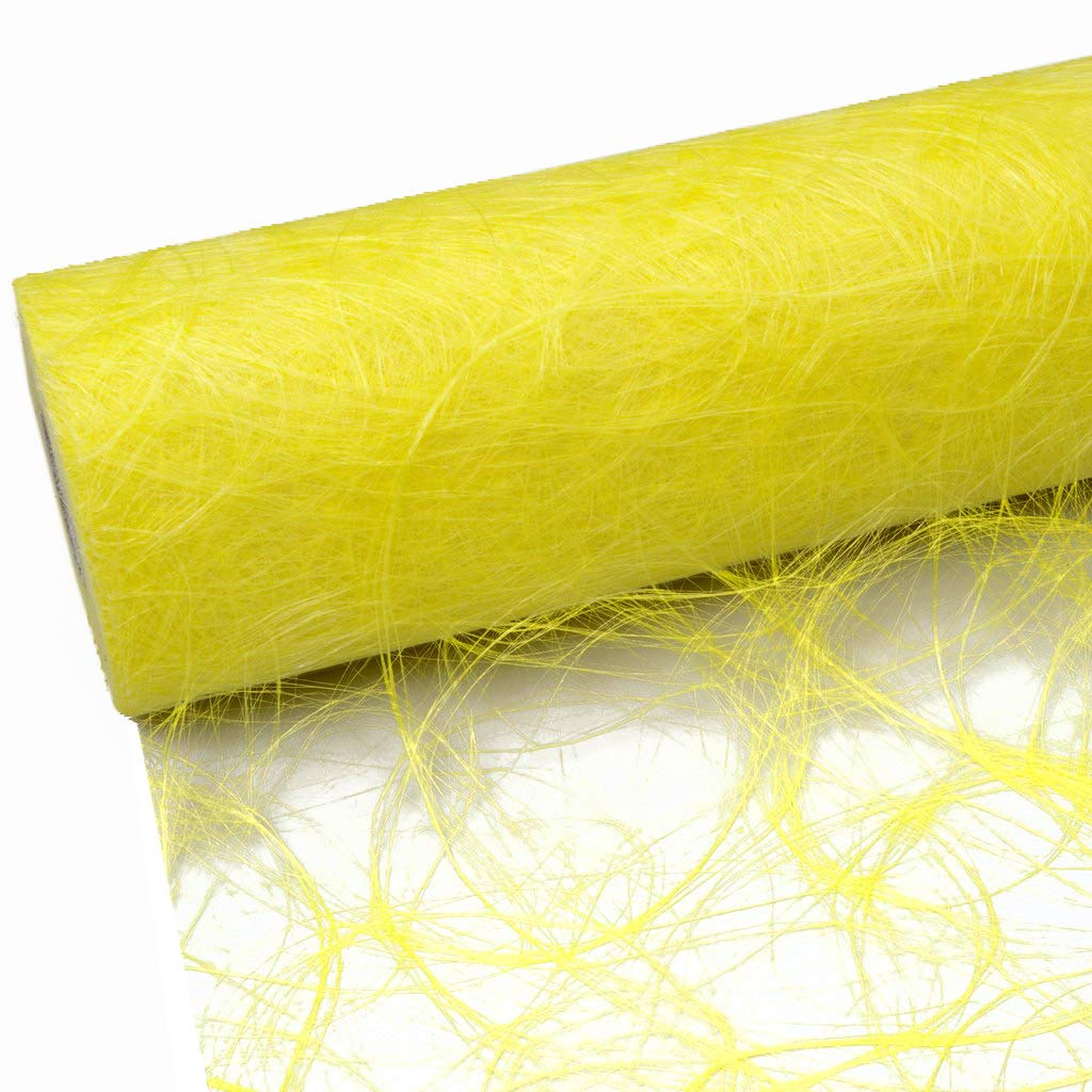 Sizoweb Tischband - 25 Meter Rolle + 100 Deko Herzen Gratis (30cm Breite, in Gelb) 30cm Gelb, 30cm G