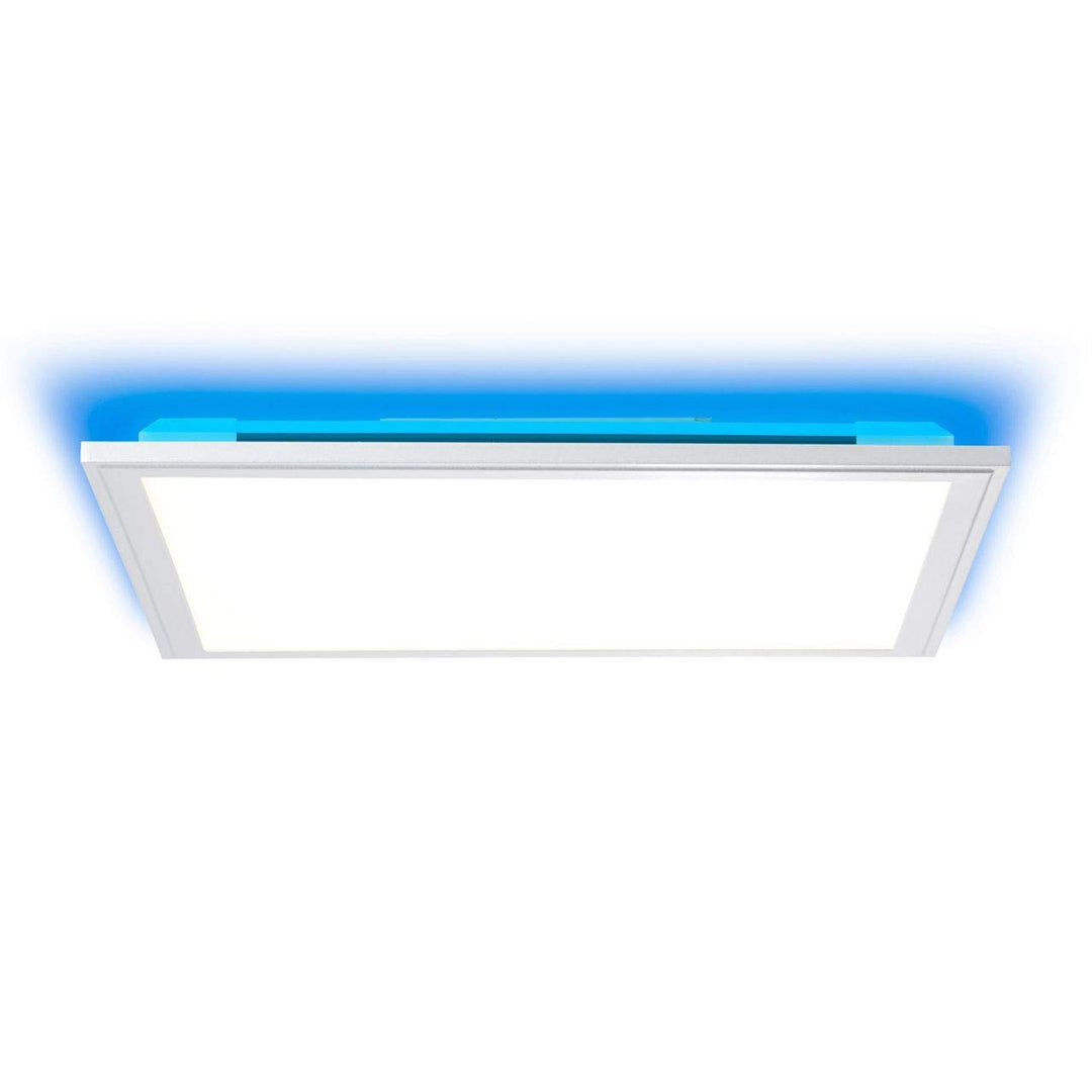 BRILLIANT Lampe Alissa LED Deckenaufbau-Paneel 40x40cm silber/weiss | 1x 32W LED integriert (Samsung