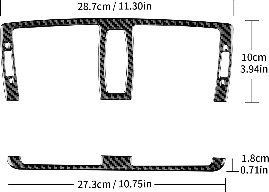 KUNGKIC Auto Zentralsteuerung Luftauslassrahmen Entlüftung Panel Kohlefaser Aufkleber Dekorative Inn