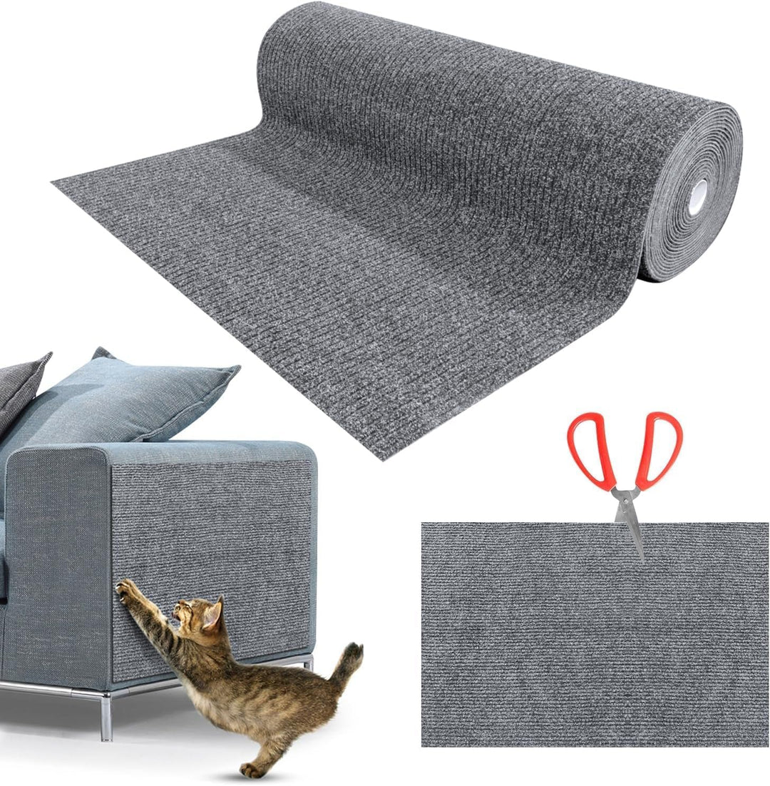 Katzen Kratzmatte Selbstklebend XXL, 200 x 40 cm, Kratzschutz für Sofa und Wände, Katzenteppich für
