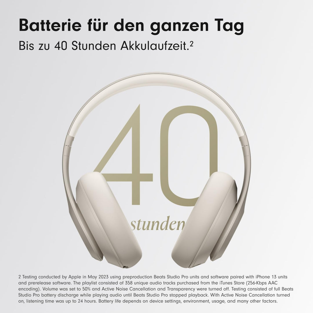 Beats Studio Pro – Kabellose Bluetooth Noise Cancelling Kopfhörer – Personalisiertes 3D Audio, USB-C