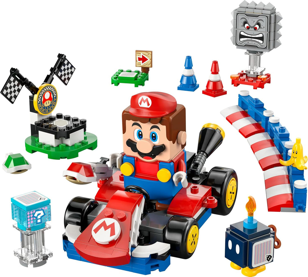 LEGO Mario Kart - Interaktiver Mario & Standard-Kart - Nintendo Spielzeug - Spiel Rennstrecke mit Au
