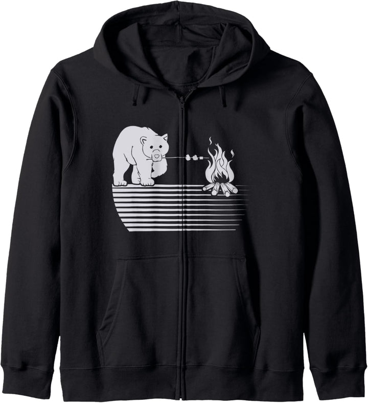 Niedlicher Grizzly Grill Camping Wildtiere Kapuzenjacke