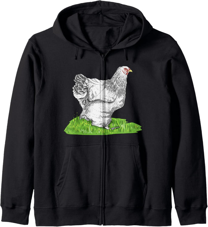 Brahma Hühner I Chicken Geflügel Motiv für Hühnerhalter Kapuzenjacke