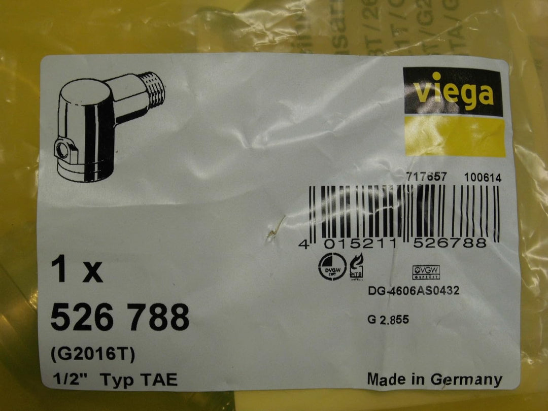 'Viega g2016t – Steckdose Gas g2016t 1/2 Messing, chrom