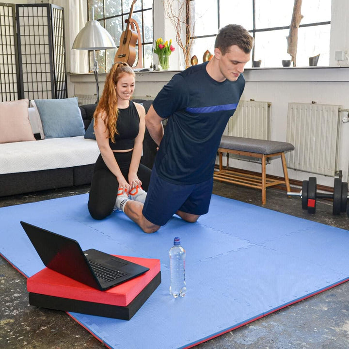 eyepower Profi Kampfsportmatte Dicke 2cm - Judo Matten für Zuhause 63x63cm - Tatami Matte Home Gym M