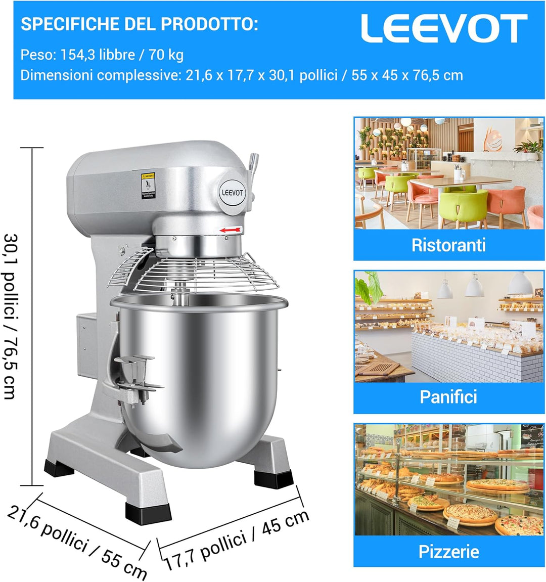 Kommerzielle Planetenknetmaschine (1, Timer-Version 30L) Versione timer 30L, Versione timer 30L
