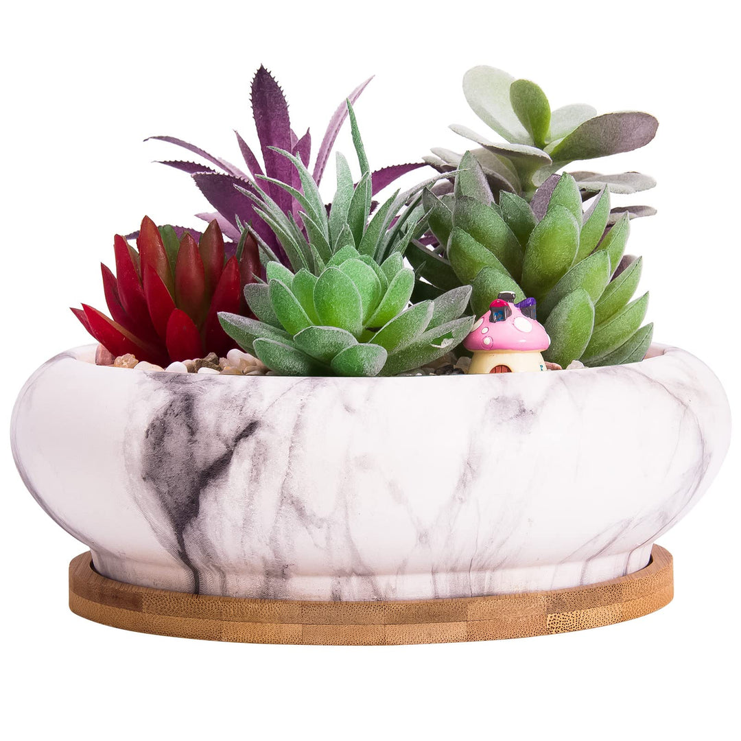 ARTKETTY 18,5 cm Rund Sukkulente Pflanzgefässe Töpfe Mit Drainageloch Bonsai Töpfe Garten Dekorative