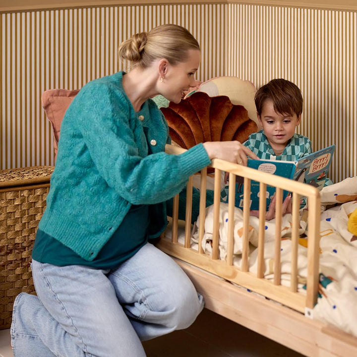 Safety 1st Wooden Bed Rail 110cm, Bettgitter Rausfallschutz, 18 Monate–5 Jahre, Verstellbares Bettsc