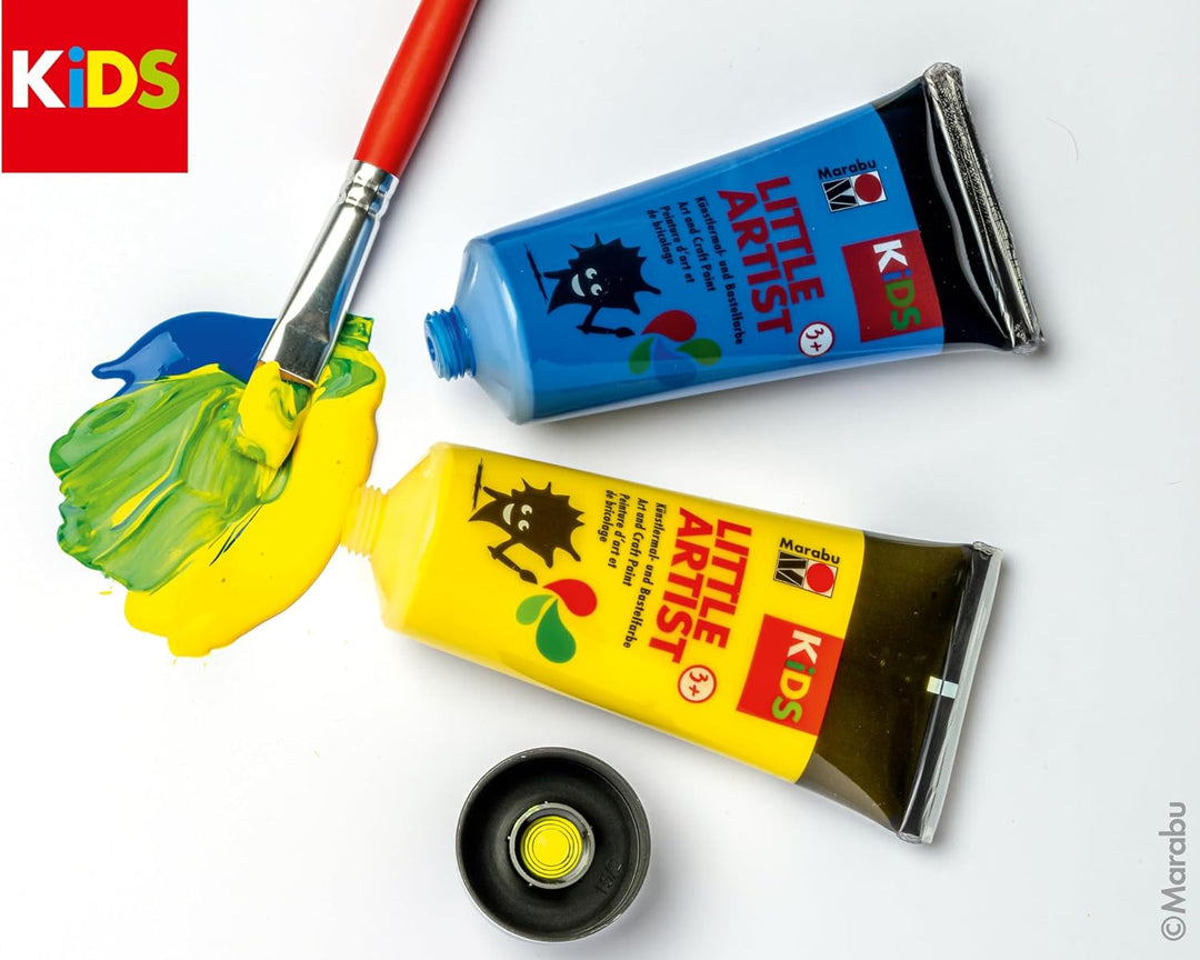 Marabu KiDS Little Artist Maxi Art Box, Mal- und Bastelbox für Kinder ab 5 Jahren, inkl. 12 x 36 ml