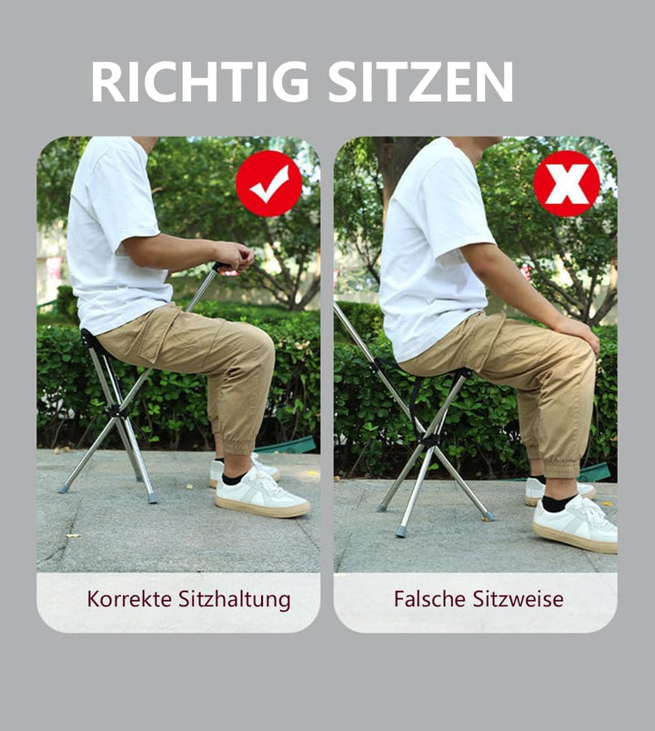 Spazierstock und tragbarer hocker, der 200 pfund unterstützt und nur Zwei pfund wiegt und für männer