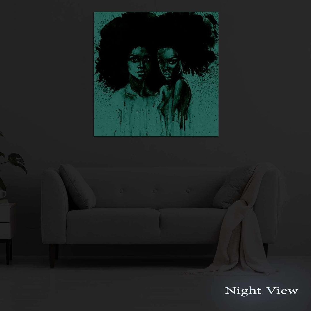 Startonight Bilder Schwarze und Weisse Afrikanische Frauen - Leinwandbilder Moderne Kunst - Abstrakt