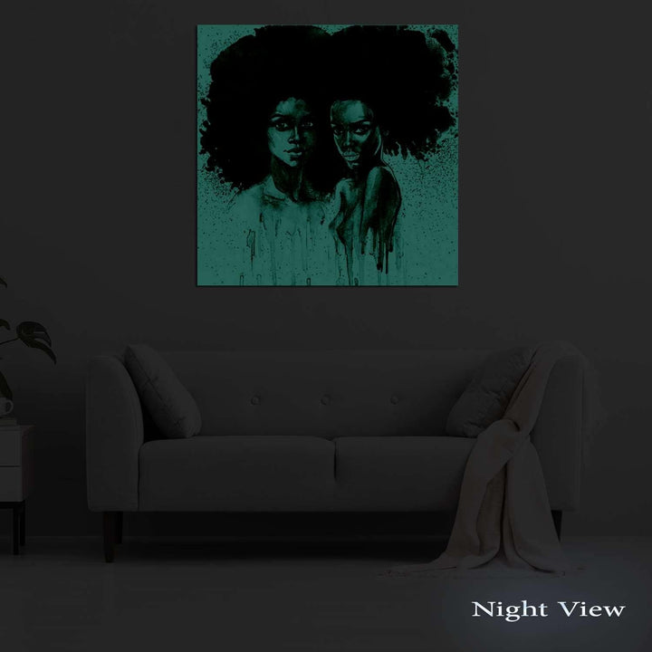 Startonight Bilder Schwarze und Weisse Afrikanische Frauen - Leinwandbilder Moderne Kunst - Abstrakt
