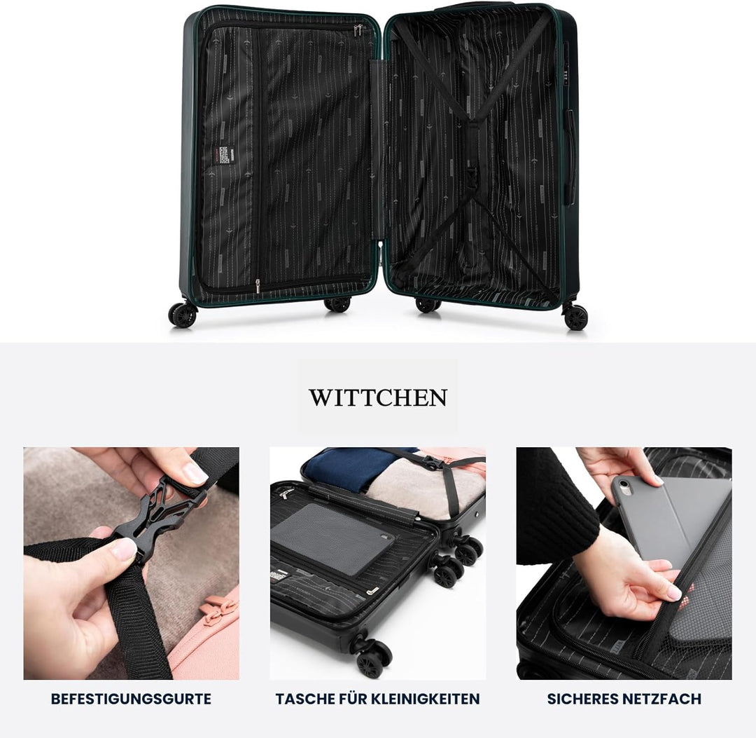 WITTCHEN Skyspeed Line Reisekoffer 4er Koffer-Set Rollkoffer Trolley Handgepäck Gepäck Reisekofferse