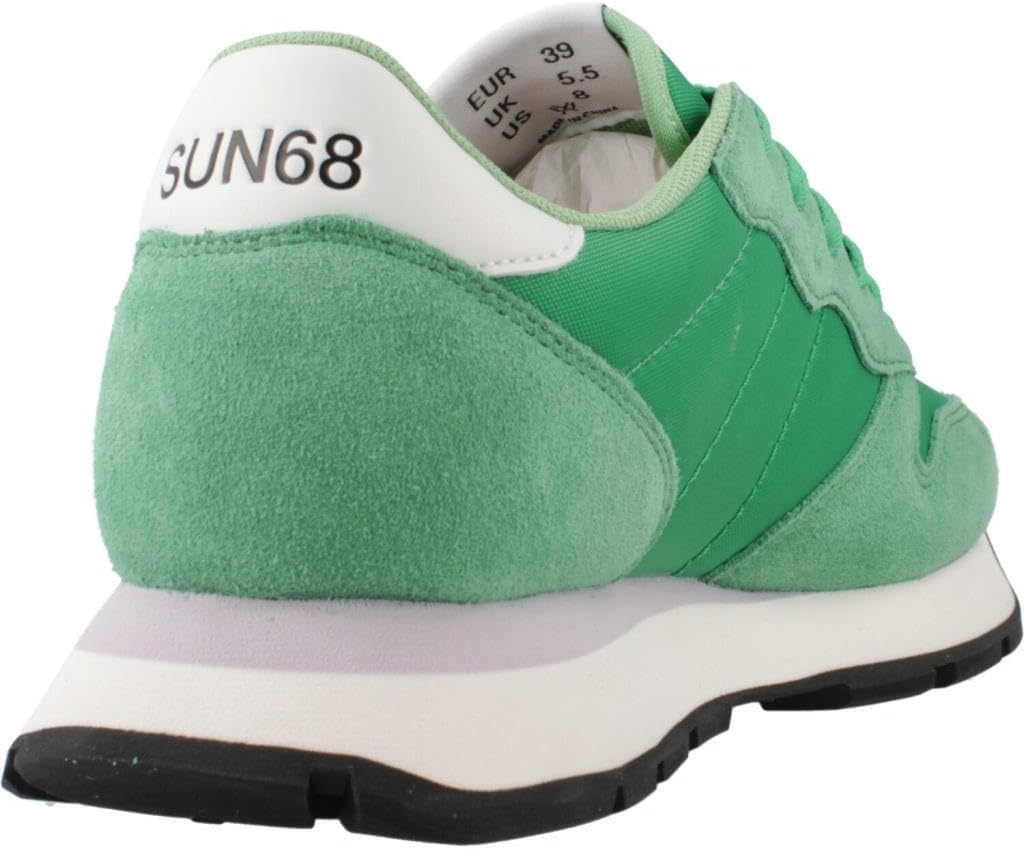 SUN68 Damen Ally Solid NylonSneaker 36 EU Verde Prato, 36 EU Verde Prato