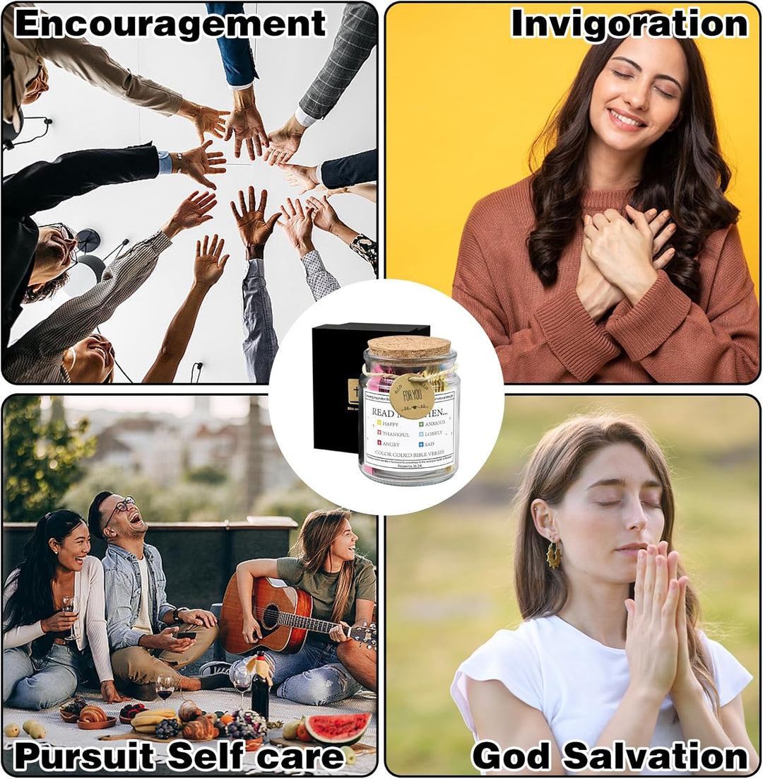 Glas mit Bibelversen,Read Me When Bible Verses, Glas mit Hoffnung, Bibelverse, Bibelglas mit 90 Schr