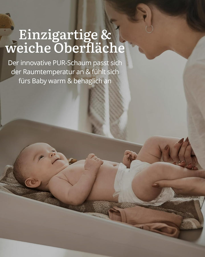Leander Wally™-Wandwickeltisch Cappuccino - Klappbare Wickelkommode für Wandmontage - Wickeltisch Or