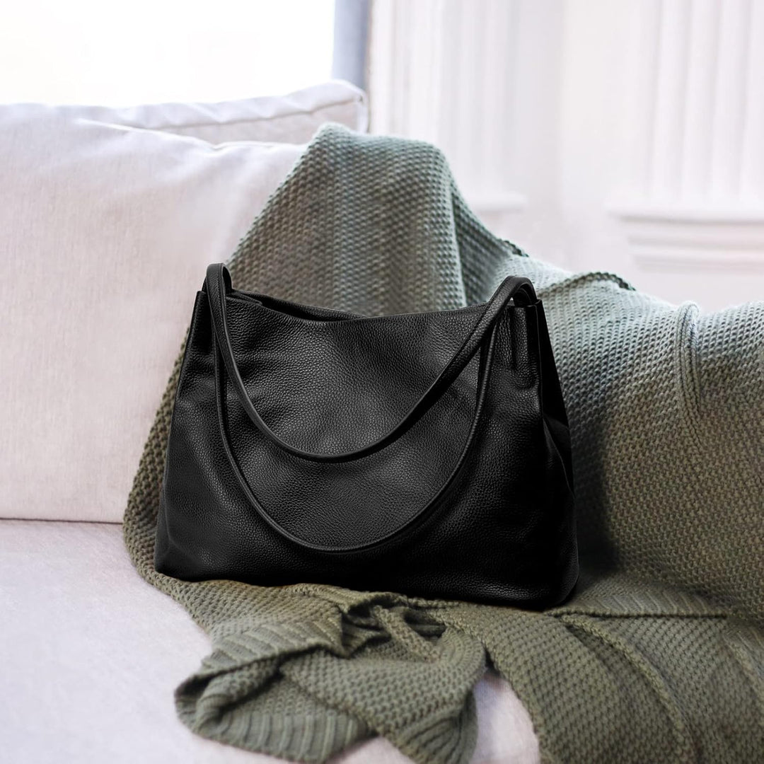 Kattee Damen Tragetaschen aus weichem Echtleder lässige Schulter Hobo Geldbörsen und Handtaschen mit