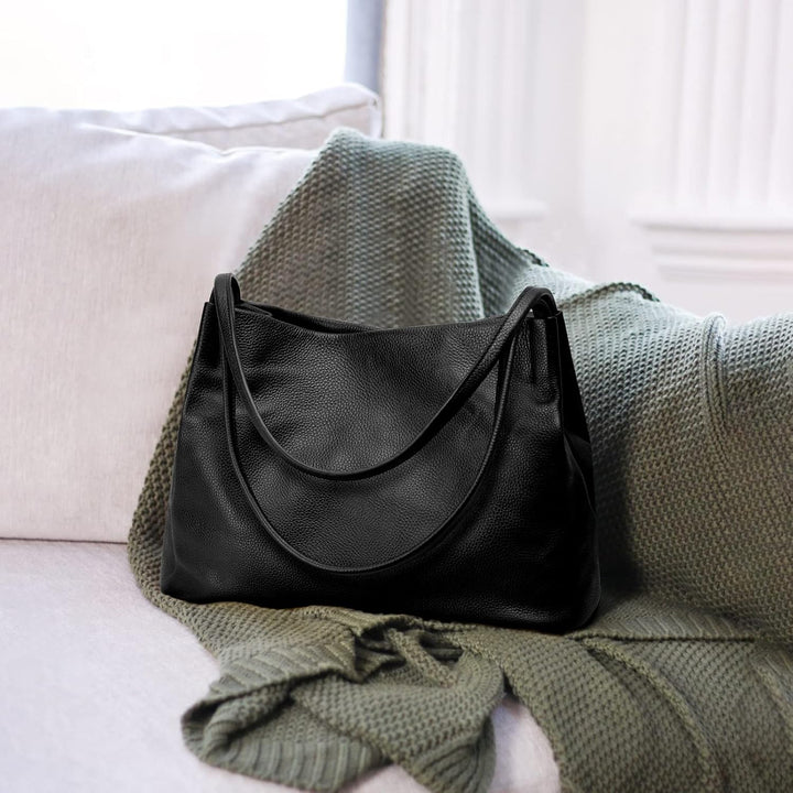 Kattee Damen Tragetaschen aus weichem Echtleder lässige Schulter Hobo Geldbörsen und Handtaschen mit