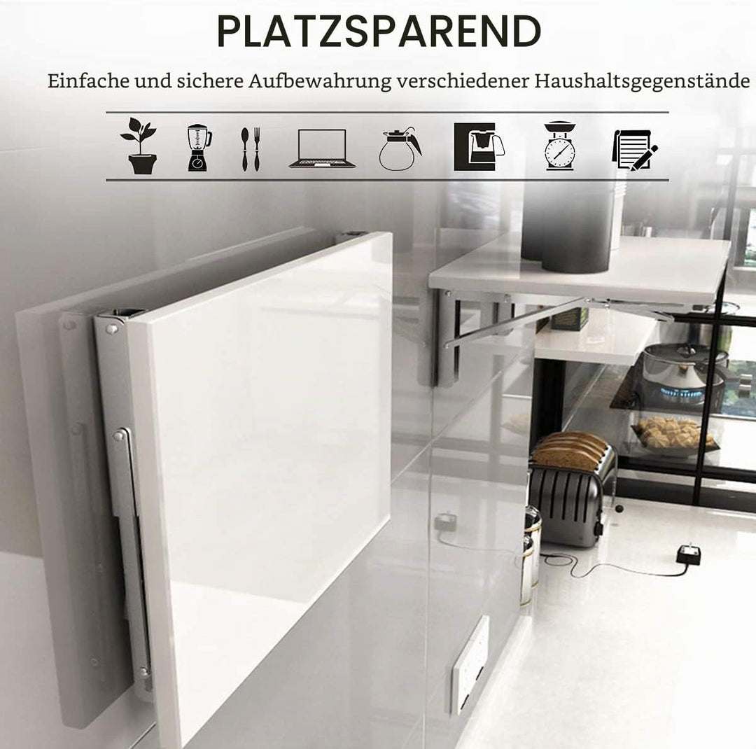 Klappkonsole Schwerlast 350mm,YUMORE Regalträger Klappbar Edelstahl Klappregalhalterungen Wand Tisch