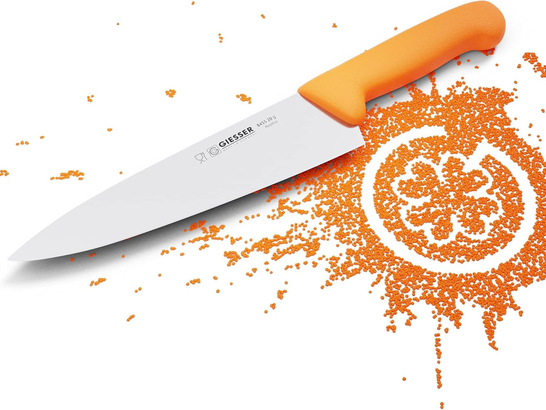Giesser seit 1776 - Made in Germany - Kochmesser orange, Basic Orange, Klinge 20 cm, rutschfest, sch