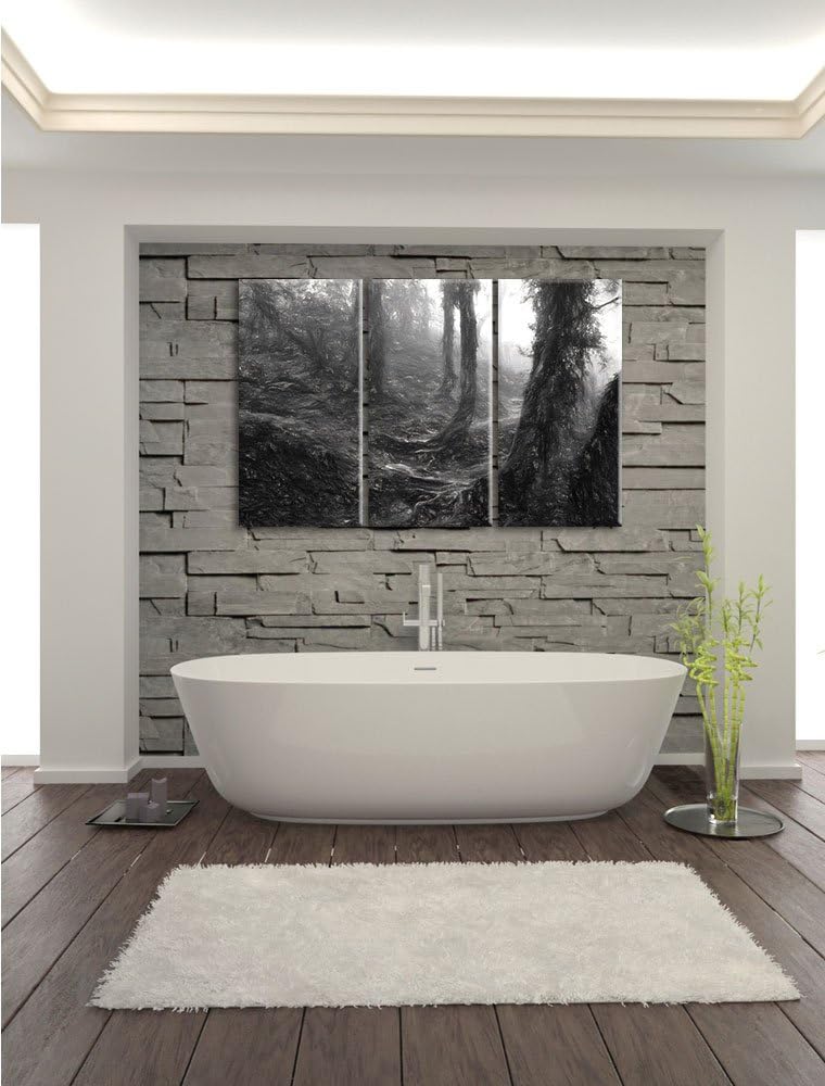 Pixxprint Unberührter Regenwald als Leinwandbild/Grösse: 3 Teilig (120x80) cm/Wandbild/Kunstdruck/fe