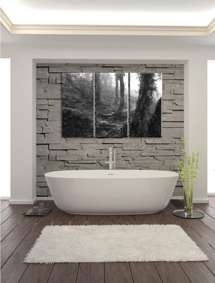 Pixxprint Unberührter Regenwald als Leinwandbild/Grösse: 3 Teilig (120x80) cm/Wandbild/Kunstdruck/fe