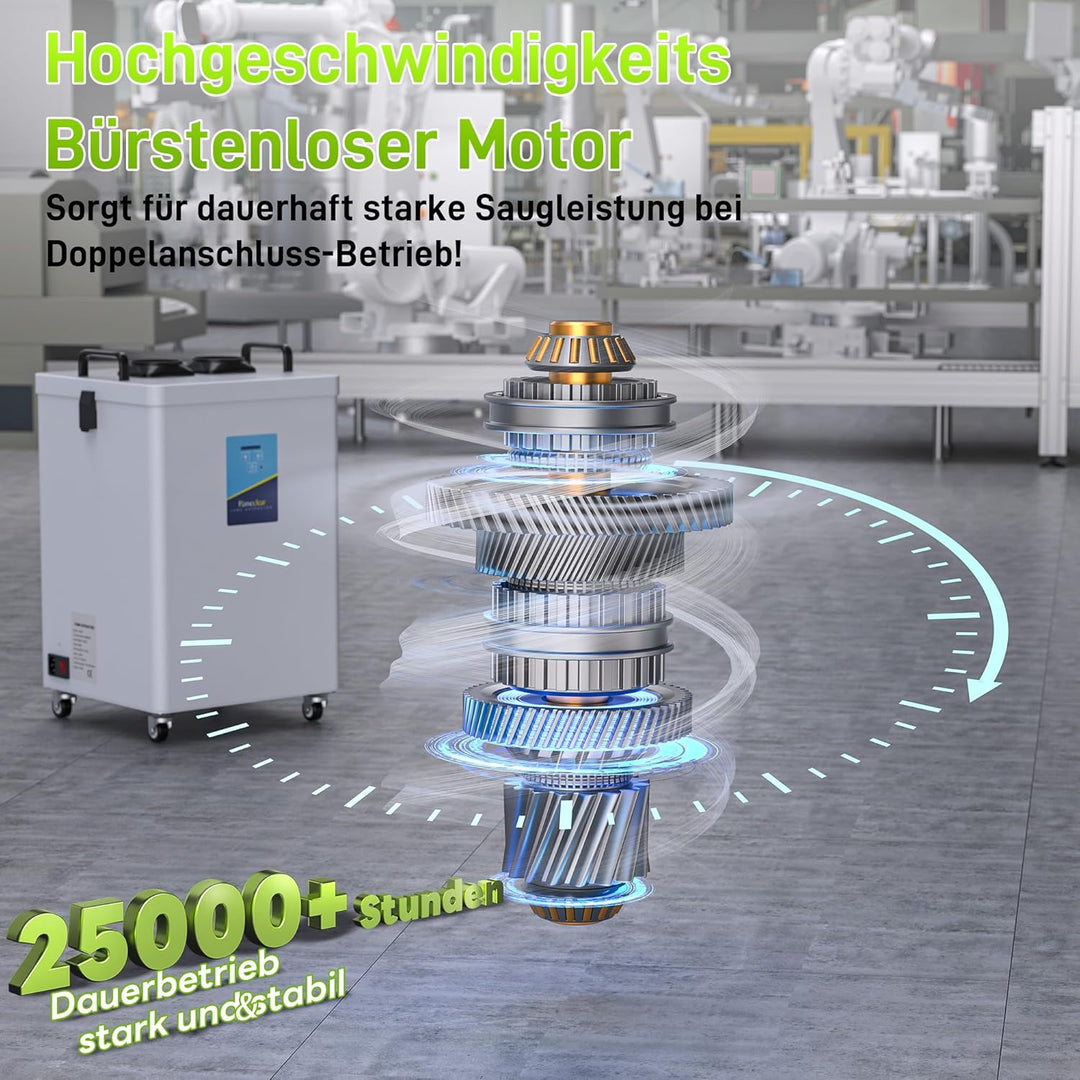 FumeClear FC-2003 Doppel-Rauchabsauger für 20W/30W Lasergravur (Modelle A10, S2, L2, K1, A1, S1), ge