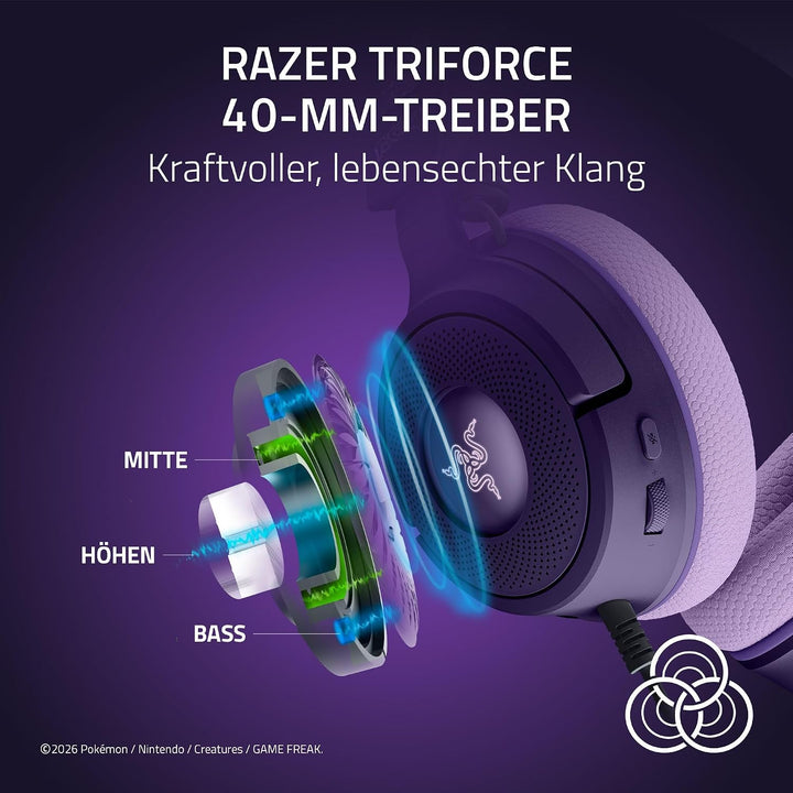 Razer Kraken V4 X Pokémon Espeon &amp; Umbreon Edition - Kabelgebundenes USB Gaming-Headset - Triforce 4