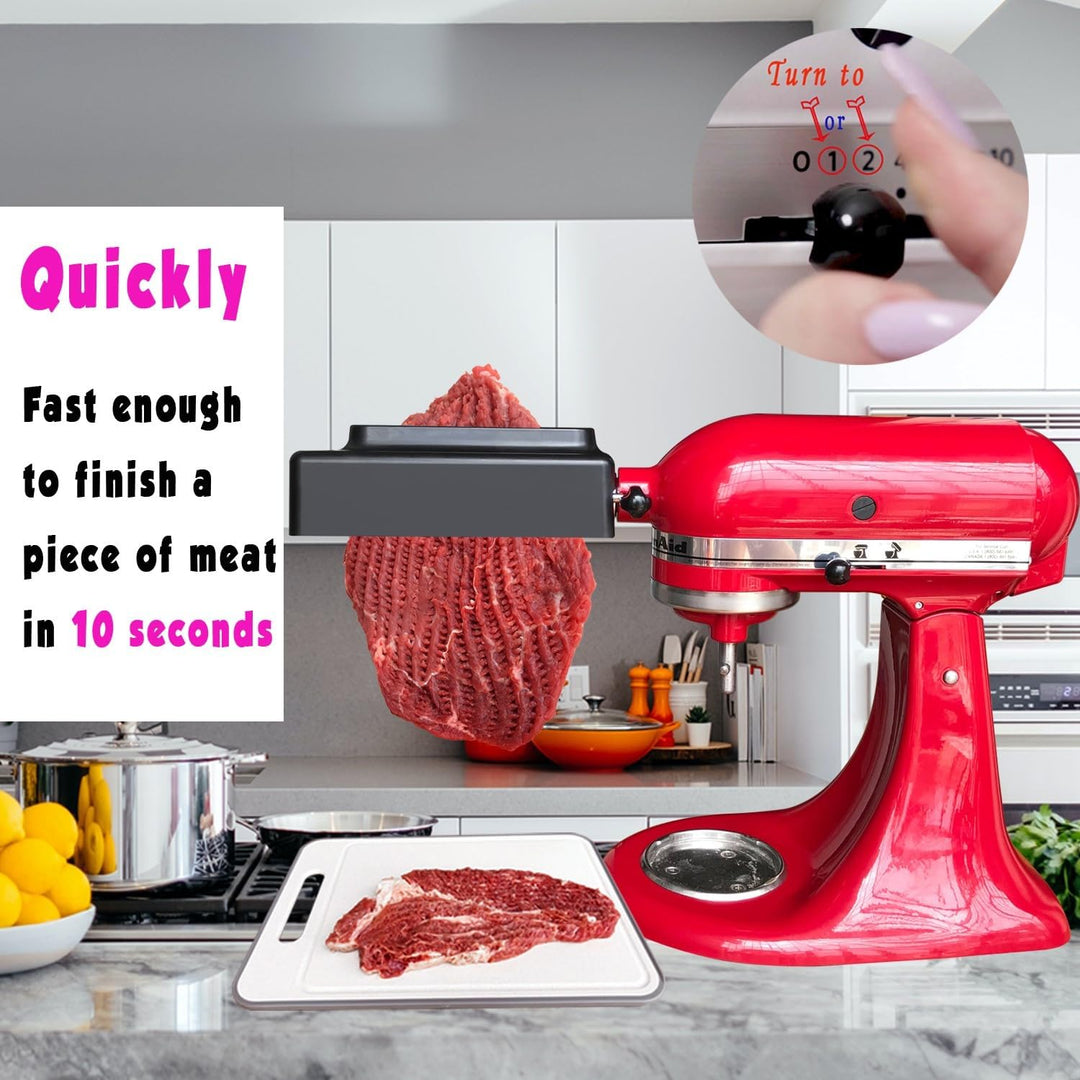 【Plus】Fleischklopfer für alle KitchenAid und Cuisinart Haushalts-Standmixer, Zubehöraufsatz mit Edel