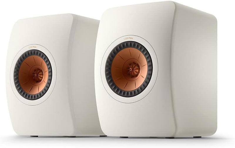 KEF LS50 Meta Regallautsprecher Mineral White, Monitorlautsprecher | HiFi | Heimkino | 40-100 Watt,