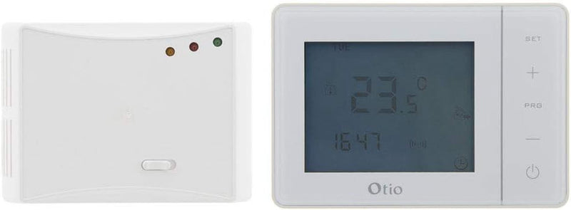 Thermostat programmable sans fil blanc