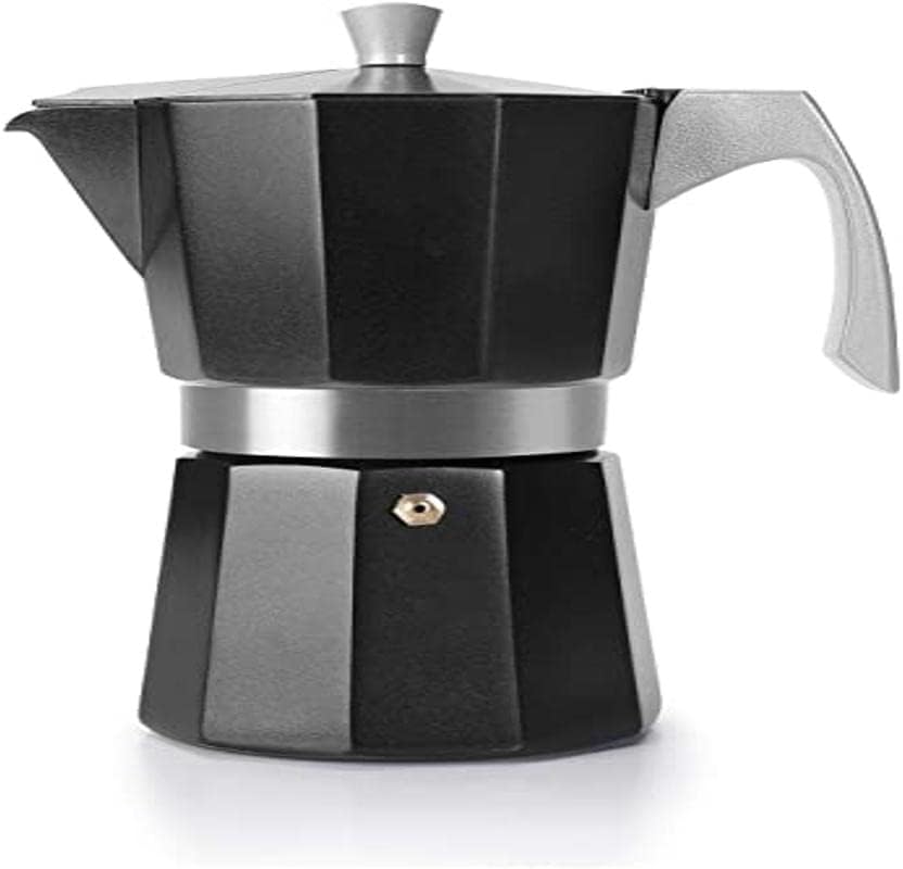 IBILI - Express-Kaffeekocher Evva Black, 12 Tassen, 600 ml, Aluminiumdruckguss, für Induktionsherde
