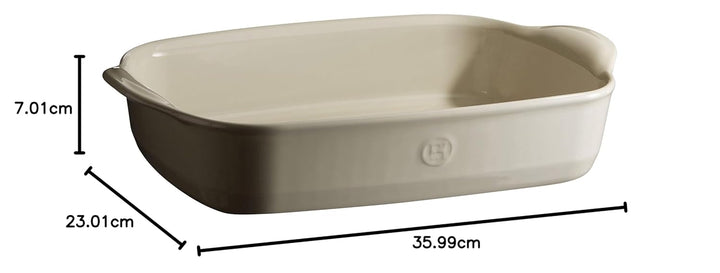 Schaal rechthoekig E-box 360x230mm Interhal 9552-02 Argile Argil-Farbe, Argil-Farbe
