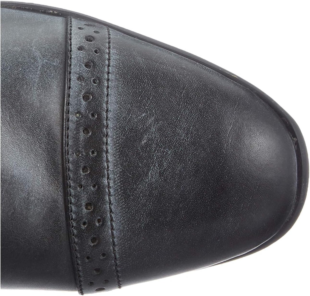 HKM - Damen Reitstiefel VALENCIA Leder cognac kurz Schwarz Grau 36 EU, Schwarz Grau 36 EU