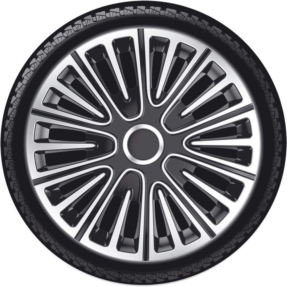 AUTO-STYLE Satz Radzierblenden Motion 13-Zoll Silber/Schwarz, 13-inch Silber/Schwarz