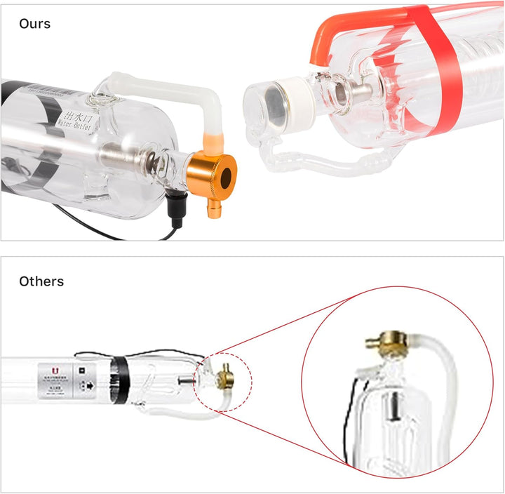 Cloudray CO2 Laser Tube Laserröhre 35W 40W 45W CO2 Glasröhre 720mm Länge & 50mm DM für CO2 Lasergrav