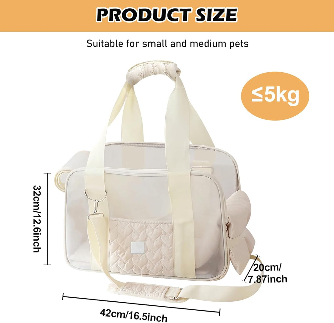 Hundetragetasche bis 5kg – Leichte & Atmungsaktive Hundetasche für Kleine Hunde & Katzen, Tragetasch