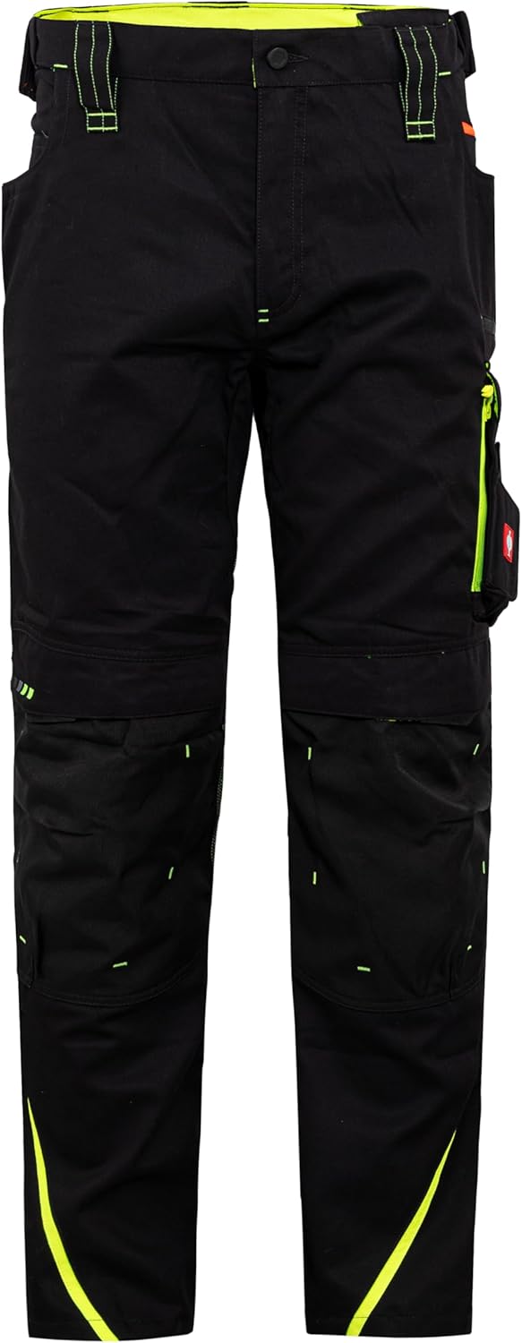 Engelbert Strauss 65511 Hose e.s.motion 2020, Qualitative Arbeitskleidung, Mehrfarbig (Schwarz/Gelb)