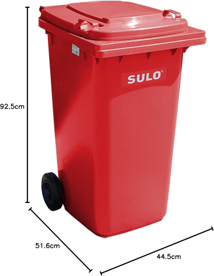 Müllgrossbehälter 80l rot a.Niederdruck-PE Rad-D.200mm