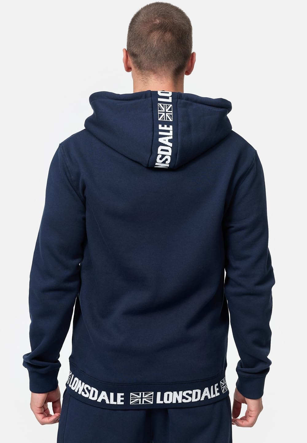 Lonsdale Herren Crosspatrick Kapuzenpullover 3XL Navy/White, 3XL Navy/White