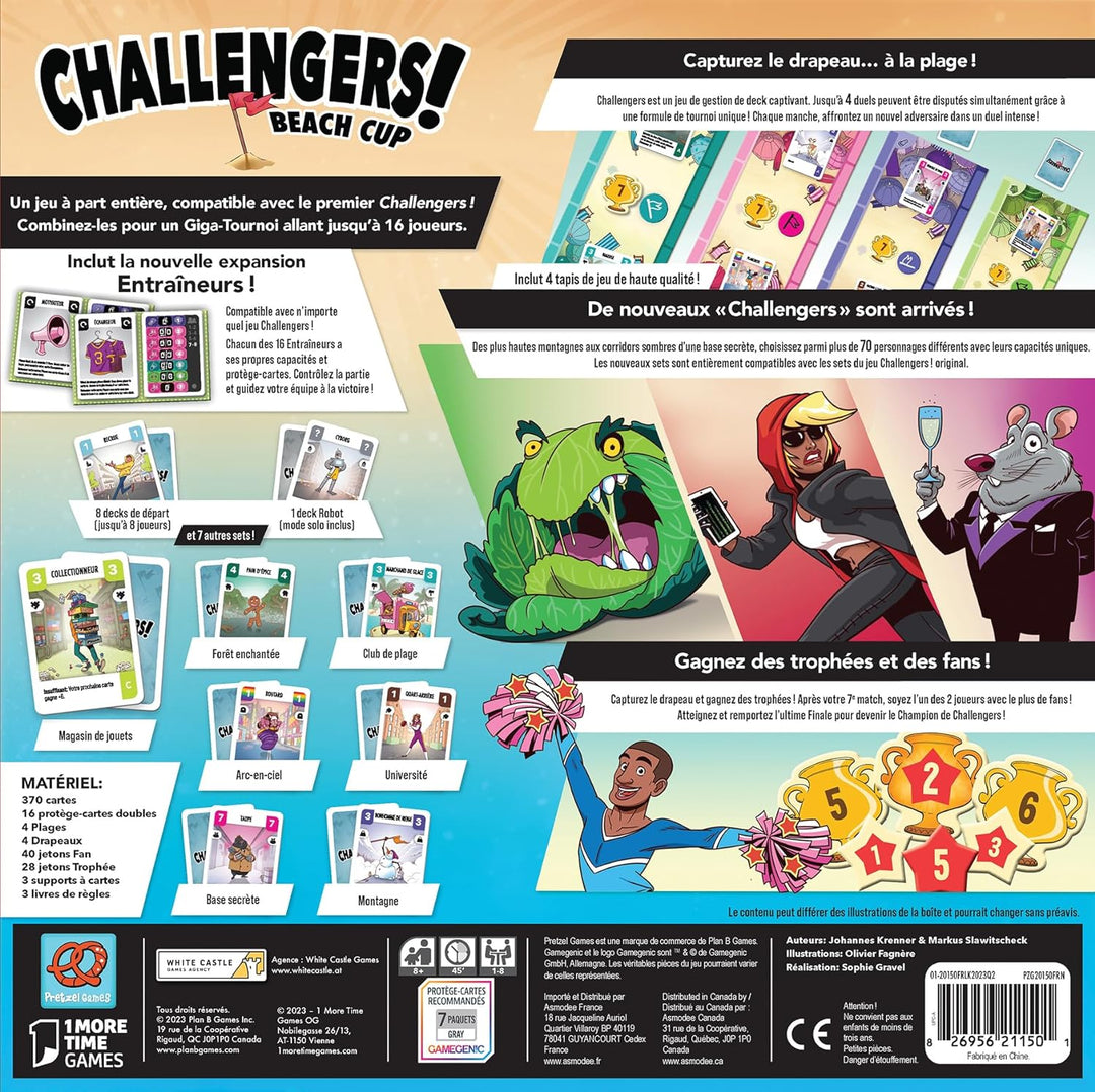 Asmodee - Z-Man Games – Challengers Beach Cup – Gesellschaftsspiele – Kartenspiele – interaktives De