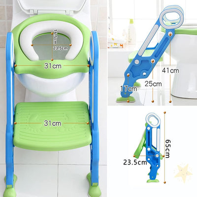 Toilettensitz Kinder mit Treppe, Toilettenaufsatz für Kinder mit Treppe Toilettentrainer Aufsatz Toi