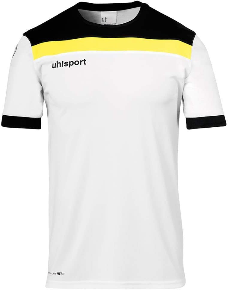 uhlsport Unisex Kinder Offense 23 Trainingsanzug Kinder Trainingsanzug 128 weiss/Schwarz/fluo gelb,