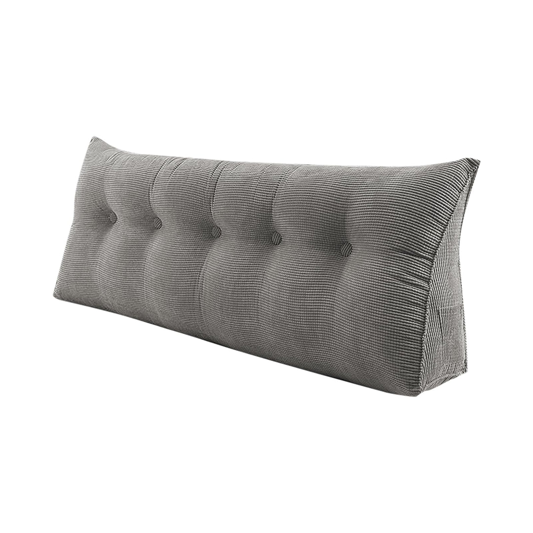 OHMG XXL Lesekissen,120/140/160/180/200 cm, Keilkissen, grau, grosses dreieckiges Sofakissen, Lenden