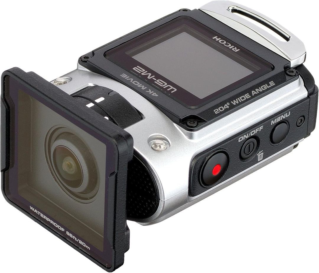 Ricoh WG-M2 kompakte und leichte Actioncam (4K-Video, 204 Grad Ultraweitwinkel-Objektiv) silber, sil