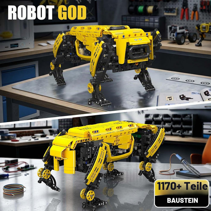 Mould King 15066 Technik Mechanischer Hund Bausteine Modell, Ferngesteuertes DIY Roboter Hund Spielz