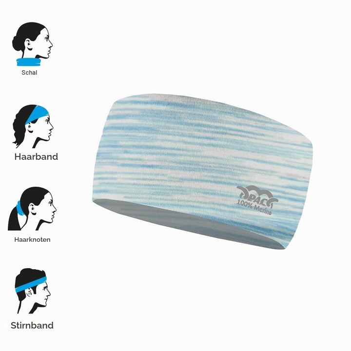 P.A.C. Merino Headband - Funktionsstirnband, Schweissband, Outdoortuch, nahtloses Stirnband, Sport H