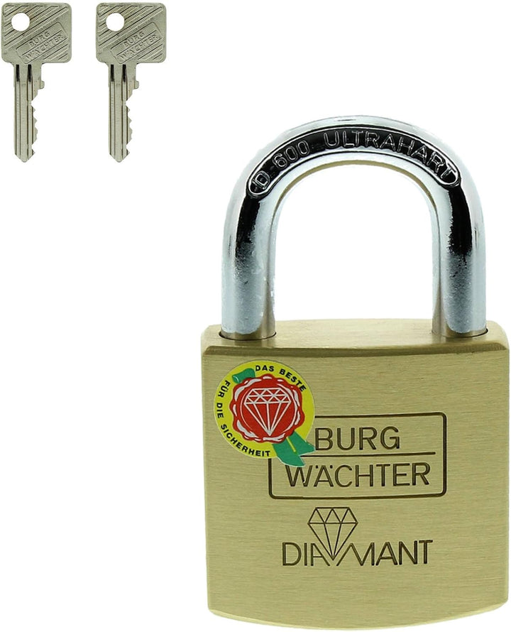 Burg-Wächter Vorhängeschloss, Diamant D 600 40 SB, inkl. 2 Schlüssel, Bügelstärke: 7,5 mm 17.80 mm M